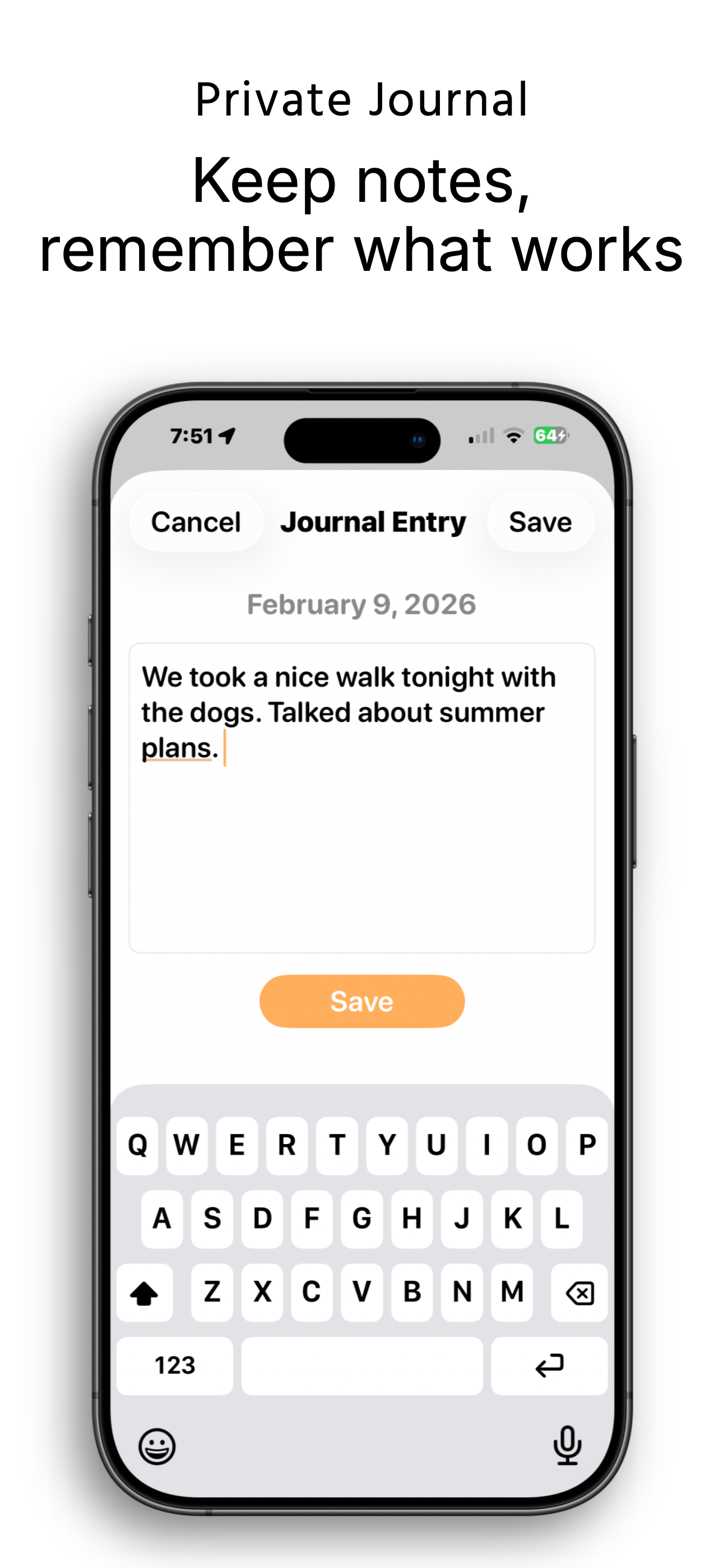 LYD app — Private Journal